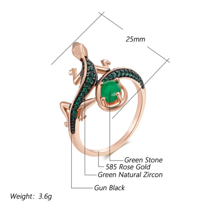 Zircon Lizard Ring