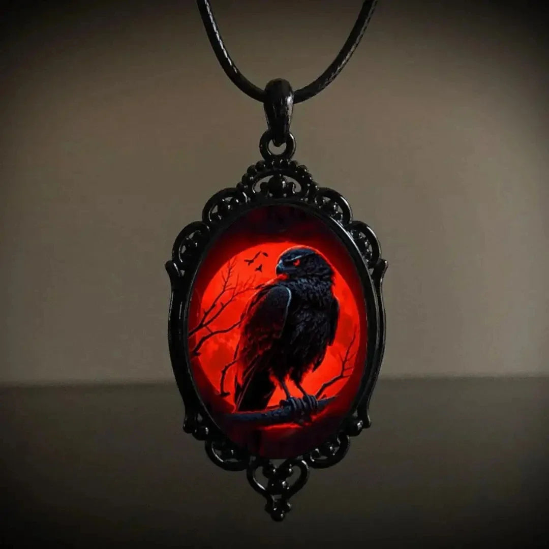 Gothic Glass Charm Necklace