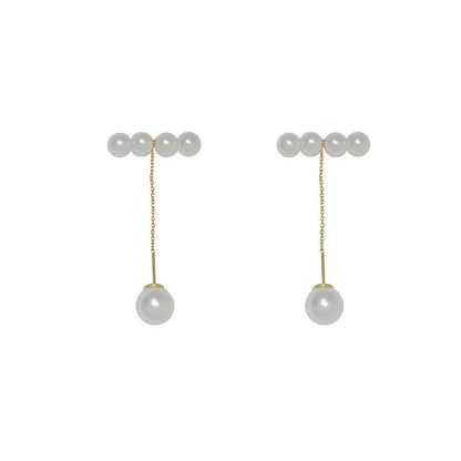 Earline Pearl Pendant Earrings