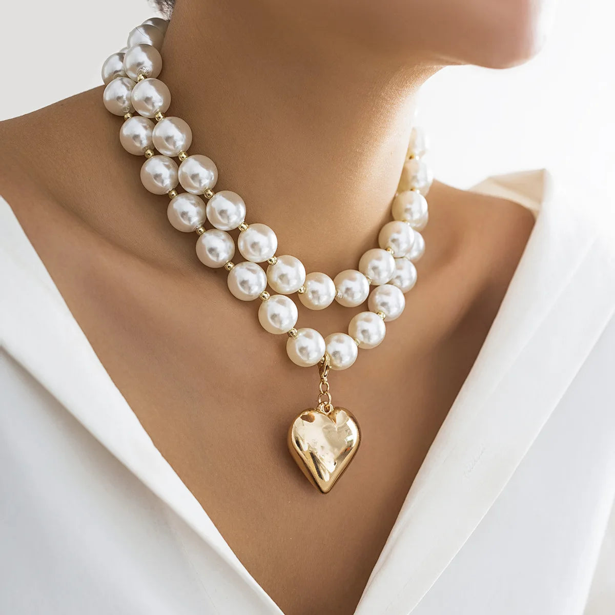 Pearl Heart Charm