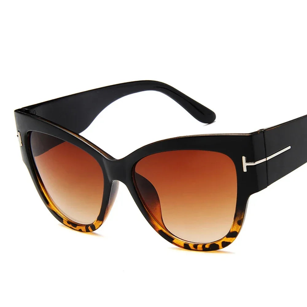 Black Cat Eye oversized Sunglasses