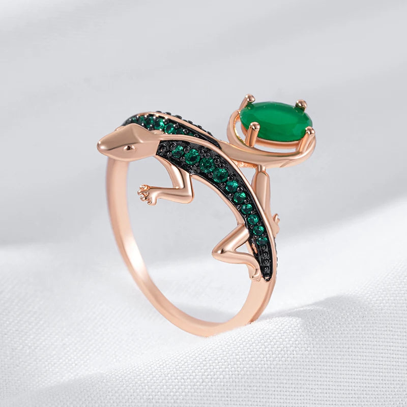 Zircon Lizard Ring