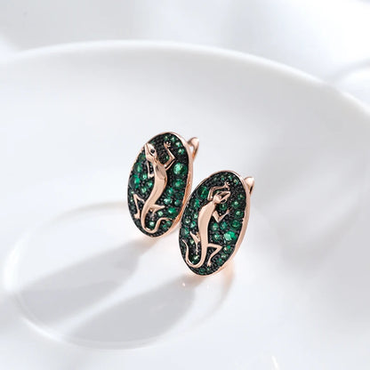 Zircon Lizard Earrings