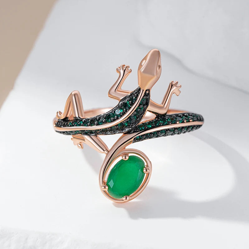 Zircon Lizard Ring