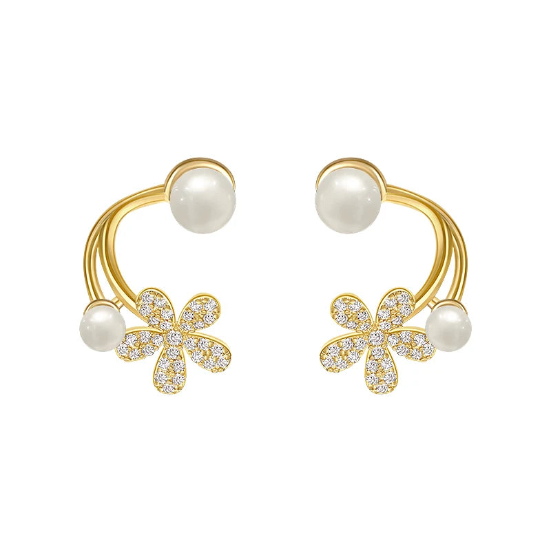 Pearl Flower Earrings