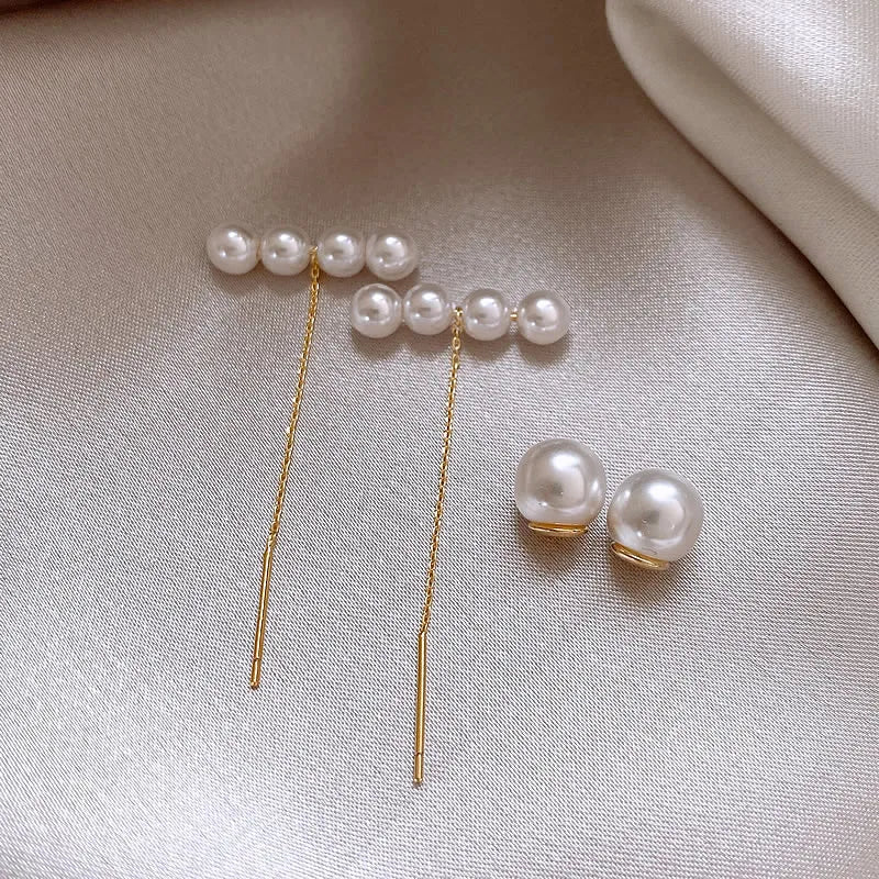 Earline Pearl Pendant Earrings