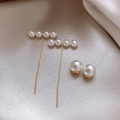 Earline Pearl Pendant Earrings