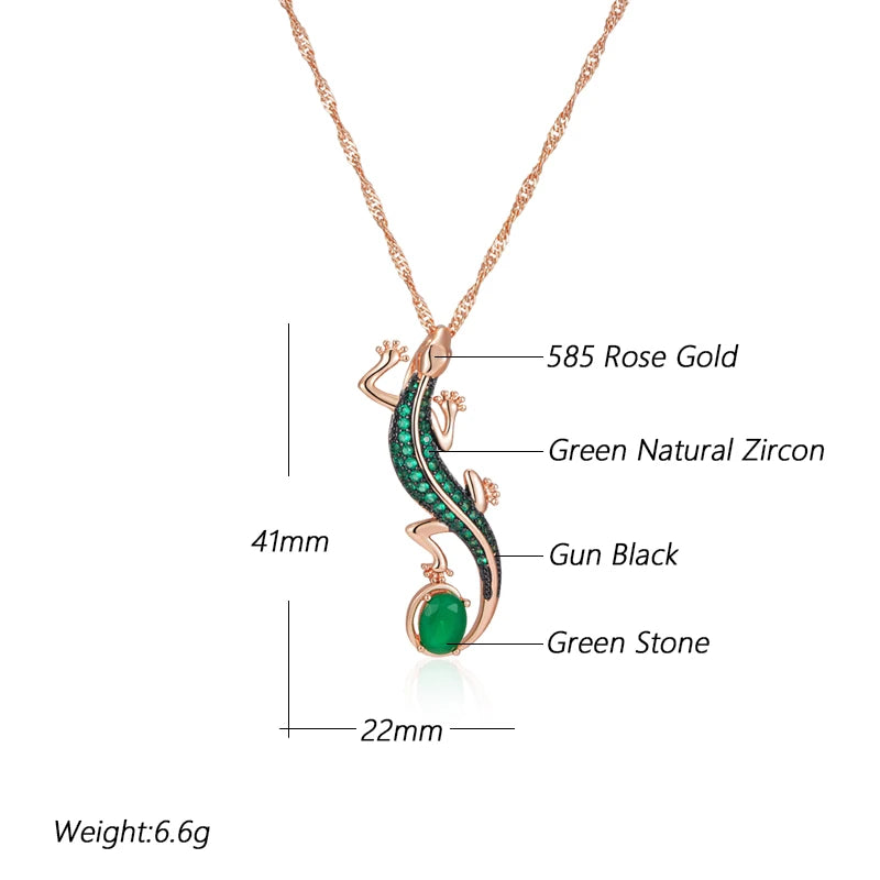 Zircon Lizard Pendant