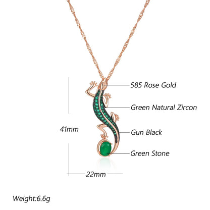 Zircon Lizard Pendant