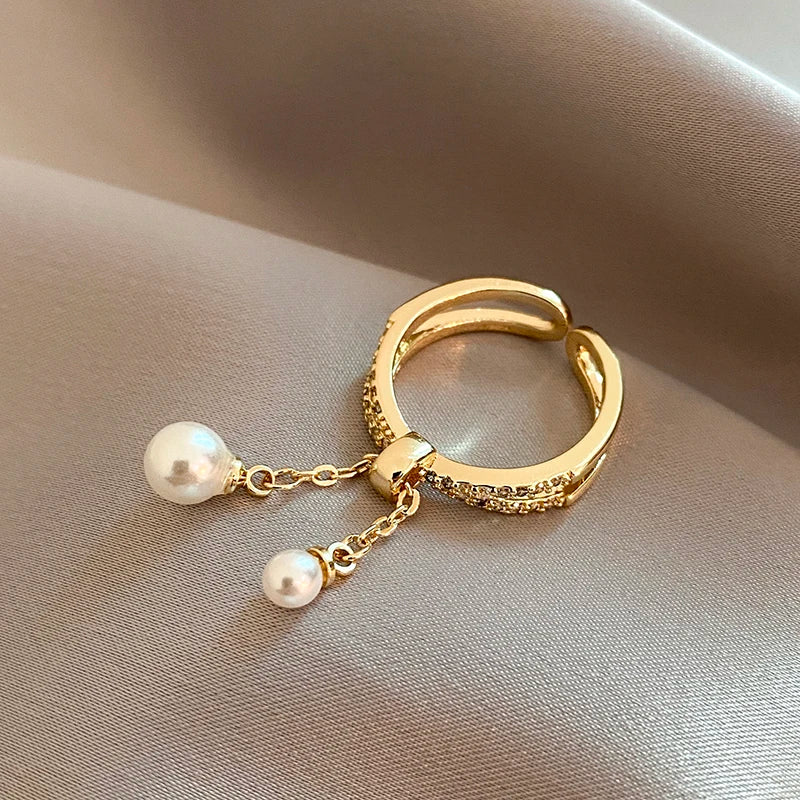 Pearl Cascade Ring