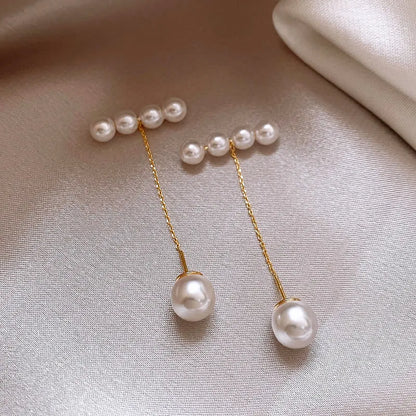 Earline Pearl Pendant Earrings