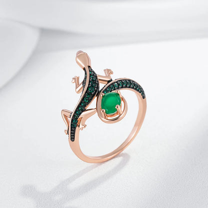 Zircon Lizard Ring